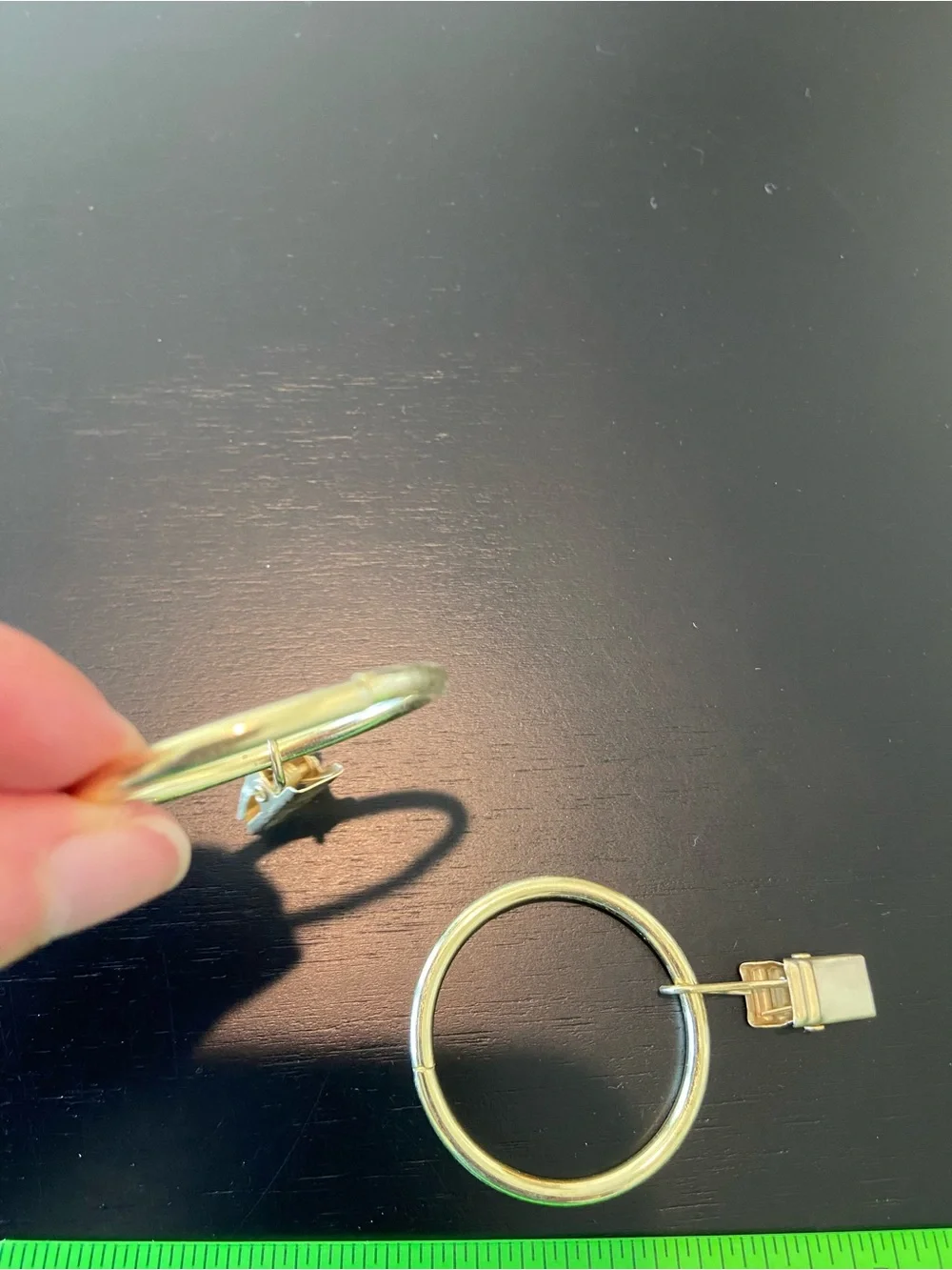 100 gold drapery curtain rings with clips 1.5